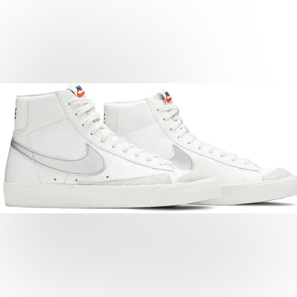 Nike Shoes - Nike Wmns Blazer Mid '77 'White Silver Metallic'